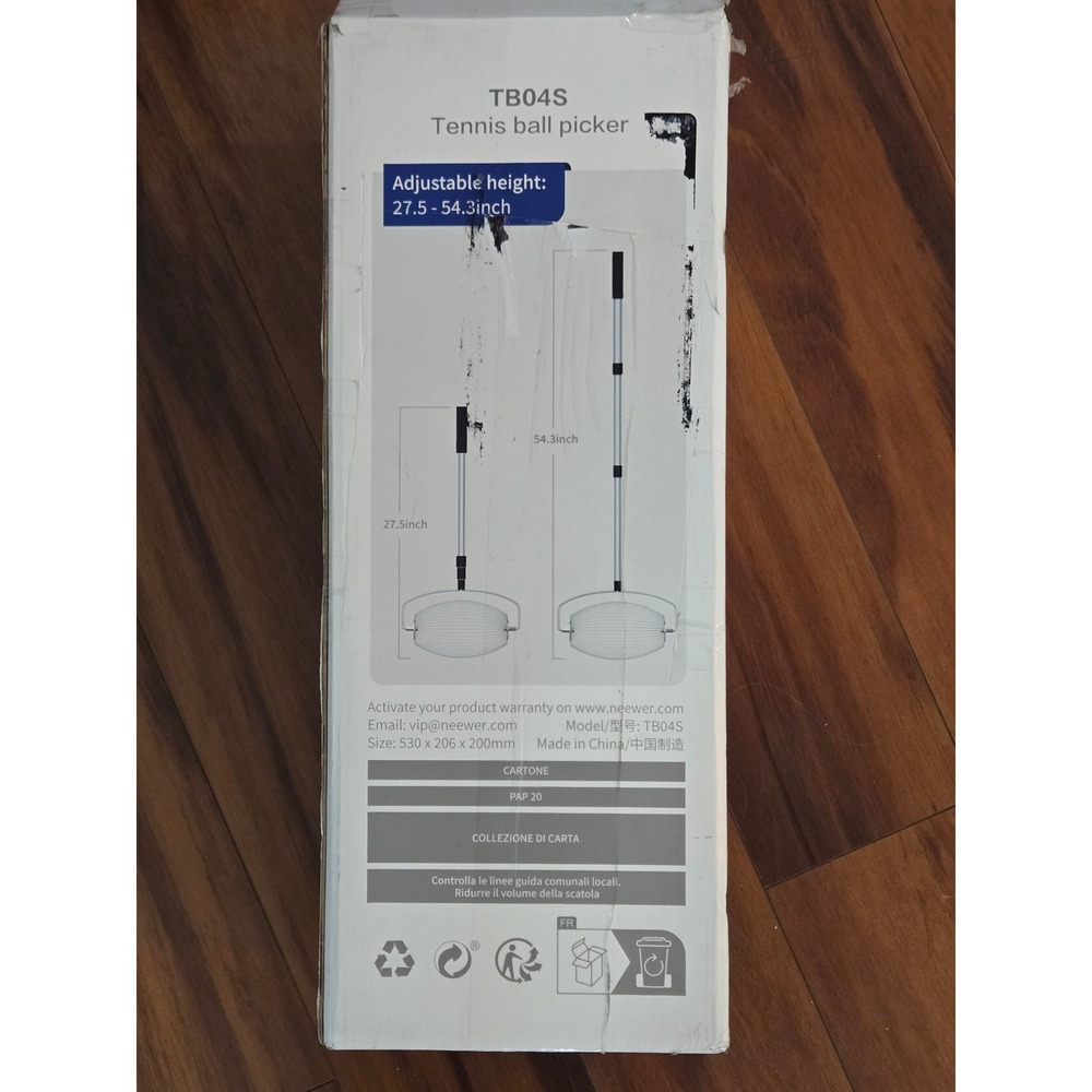 Neewer TB04S Tennis Ball Picker Upper Adjustable Telescopic Rolling Collector